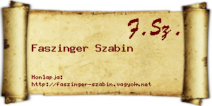 Faszinger Szabin névjegykártya